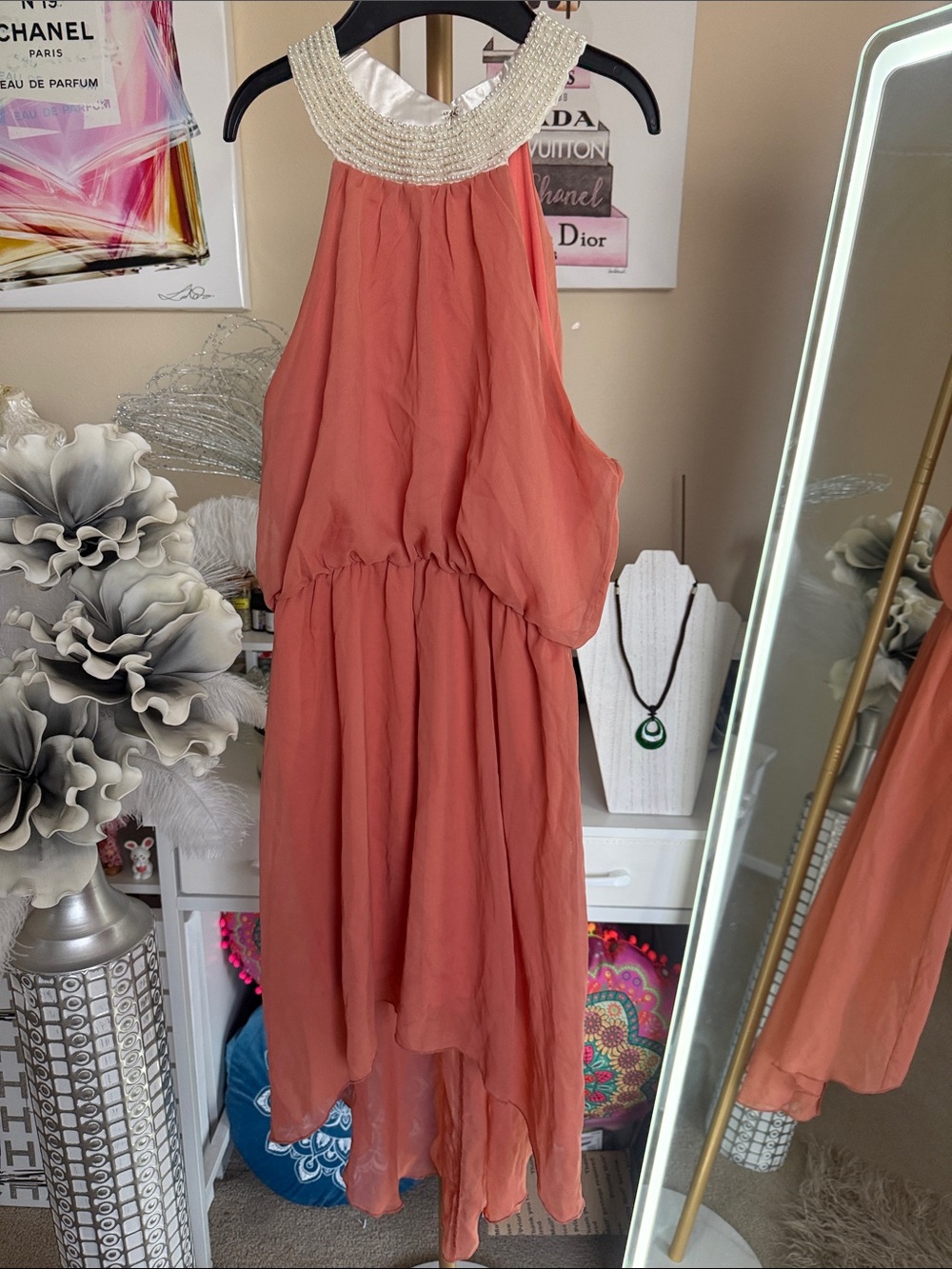 bloom Ivory Pearl-Embellished Dress